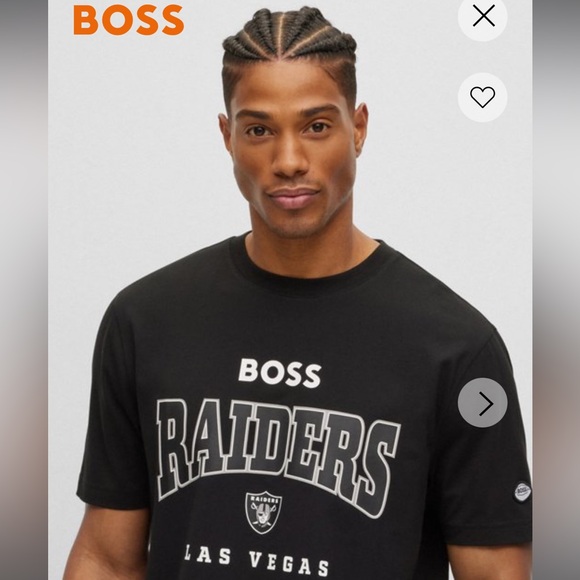 BOSS X NFL Las Vegas Raiders T-Shirts In Black - Picture 2 of 13